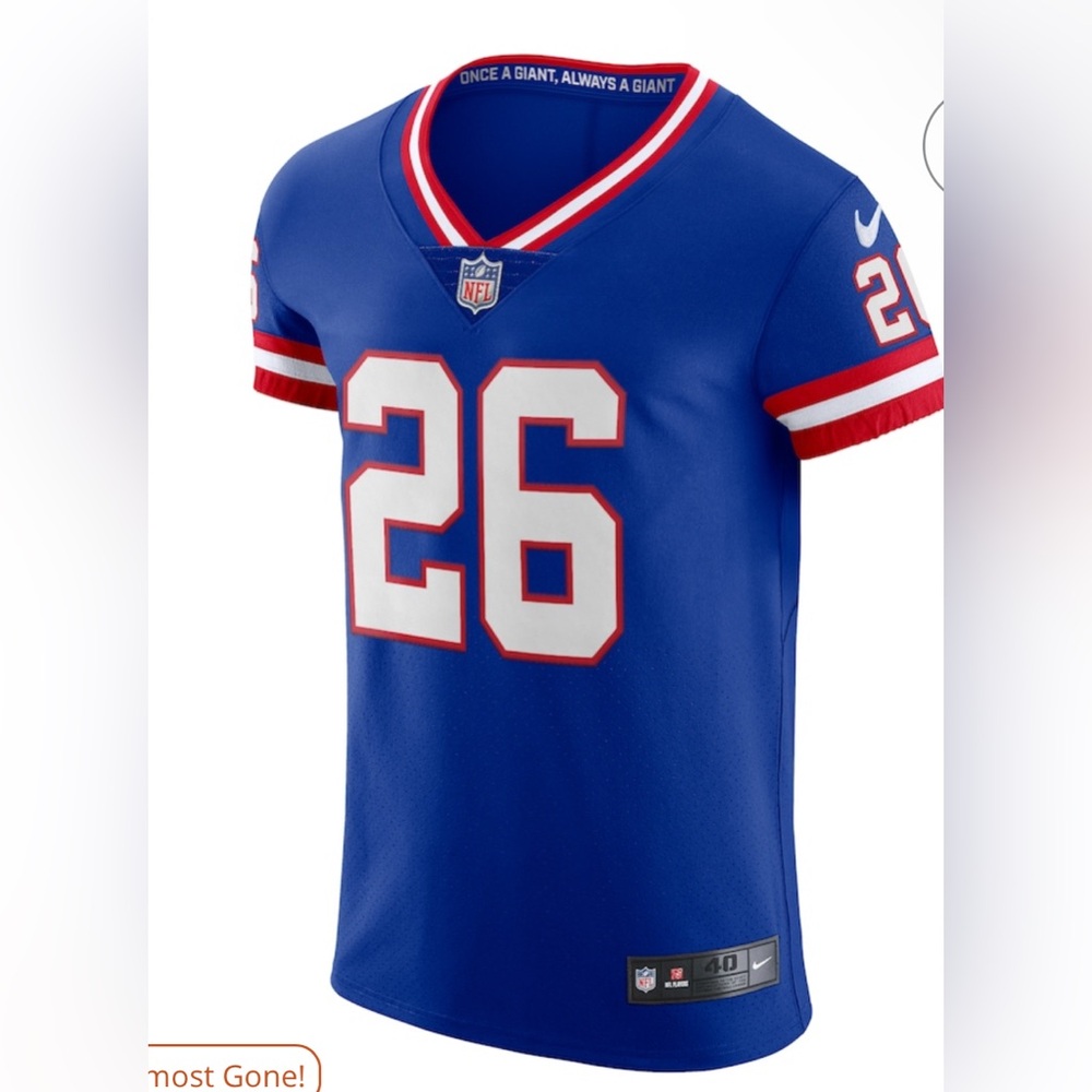 Men's New York Giant Barkley Nike Royal Classic Vapor Elite Player Jersey - Picture 2 of 13
